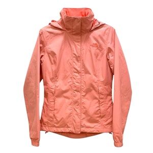 The North Face Women’s Full Zip Coral Pink Shell Raincoat Coat Jacket Size S